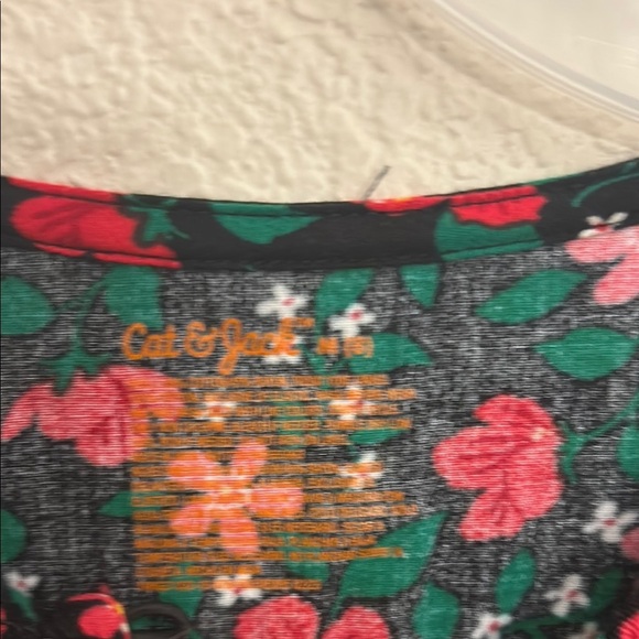 Girls Floral Winter Button-Up Dress - Picture 4 of 6